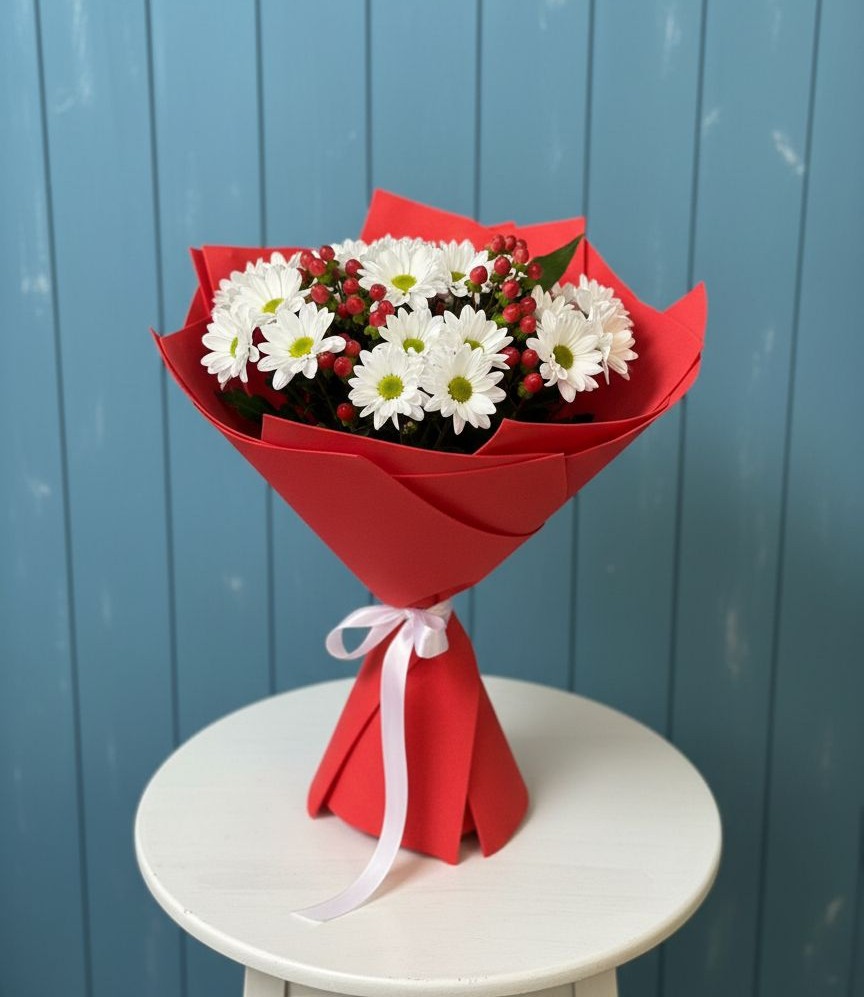 Букет цветов из: Хризантемы в Перлевке