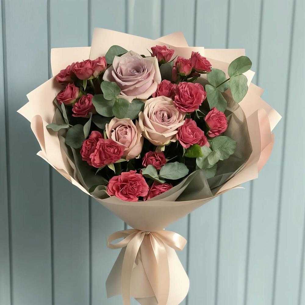 Букет цветов из: Гвоздики и Розы в Перлевке