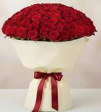 Букет 101 Красная роза Милано в Перлевке