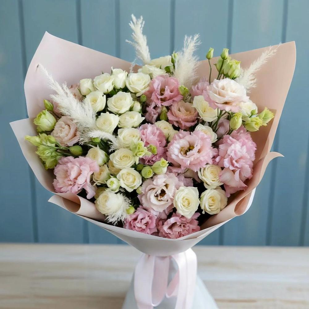 Букет цветов из: Альстромерии и Розы в Перлевке