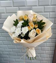 Букет цветов из:  Розы и Хризантемы в Перлевке