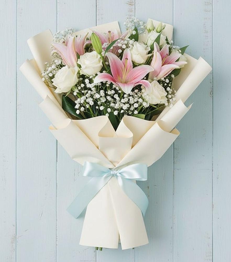 Букет цветов из: Лилии в Перлевке