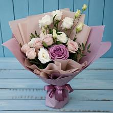 Букет цветов из:  Розы и Лизиантусы #REPLACE_PRED# Перлевке