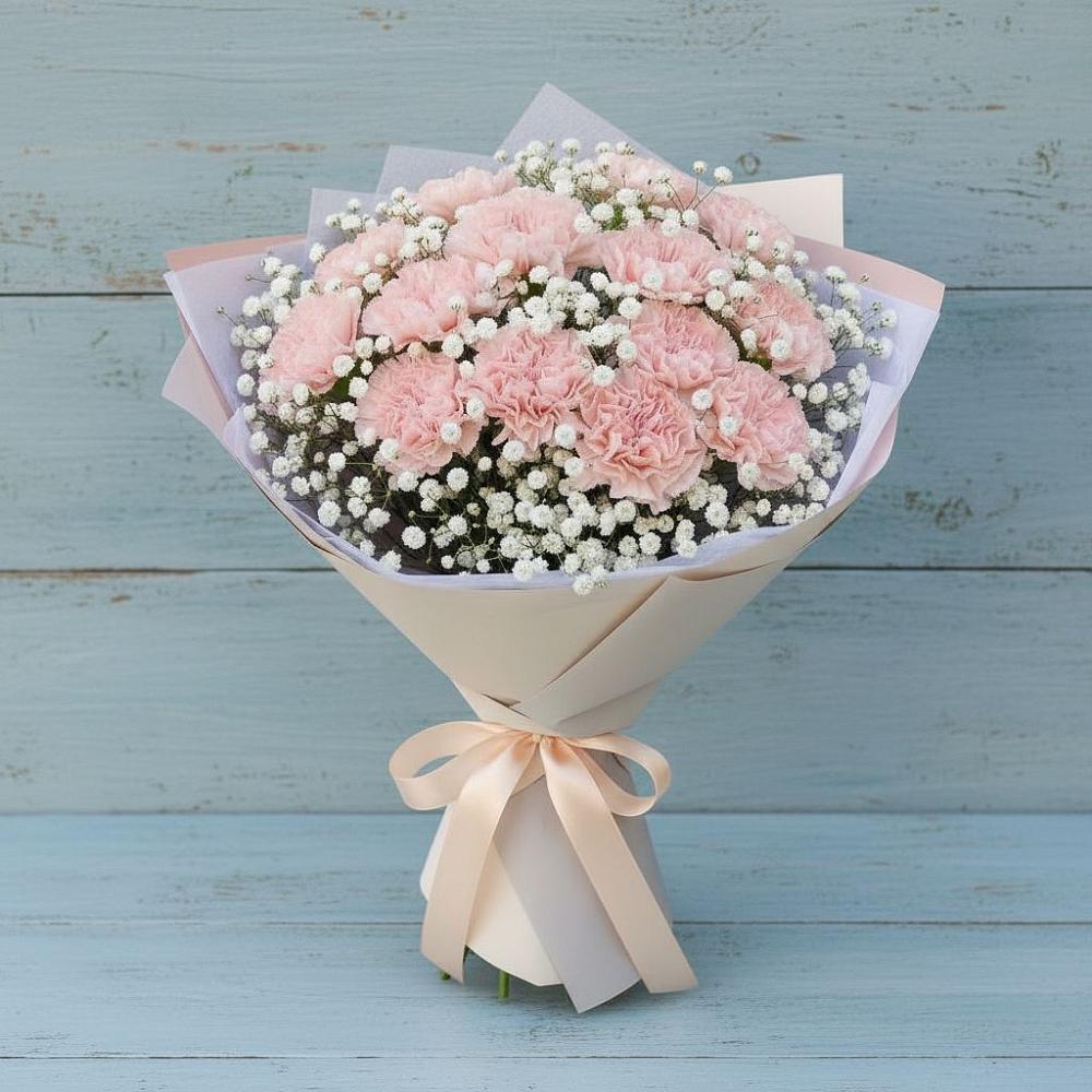 Букет цветов из: Гвоздики в Перлевке