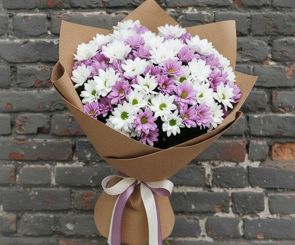 Букет цветов из: Хризантемы в Перлевке
