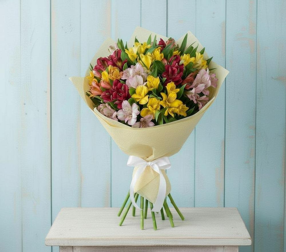Букет цветов из: Альстромерии в Перлевке